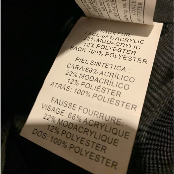 nwt Nanette Lepore winter coat xs long with faux fur detachable collar - Picture 7 of 10